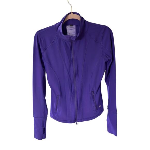 90 degree purple mesh zip up active wear jacket size small - Picture 3 of 10